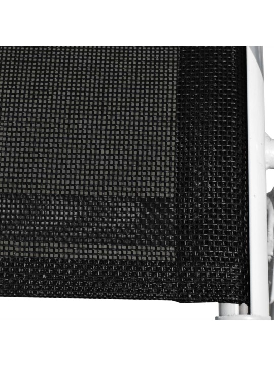 Stohovatelné zahradní židle 2 ks ocel a textilen černé