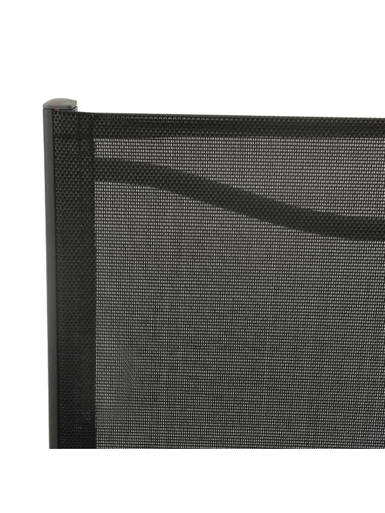 Zahradní židle 2 ks textilen a ocel černé a antracitové