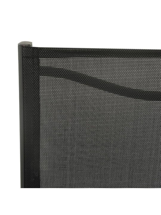 Zahradní židle 4 ks textilen a ocel černé a antracitové