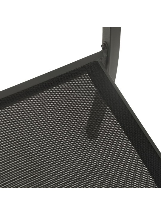 Zahradní židle 4 ks textilen a ocel černé a antracitové