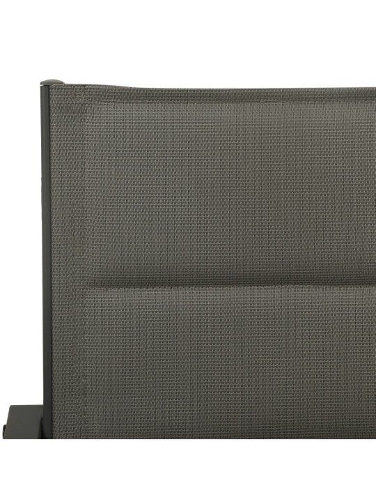 Zahradní židle 2 ks textilen a ocel šedé a antracitové