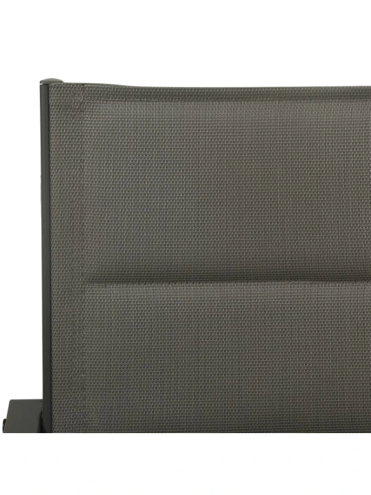 Zahradní židle 2 ks textilen a ocel šedé a antracitové