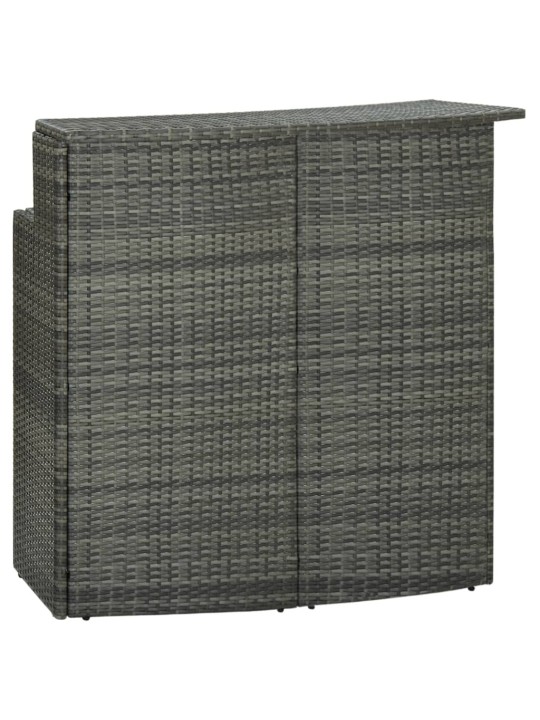 Zahradní barový stůl šedý 120 x 55 x 110 cm polyratan