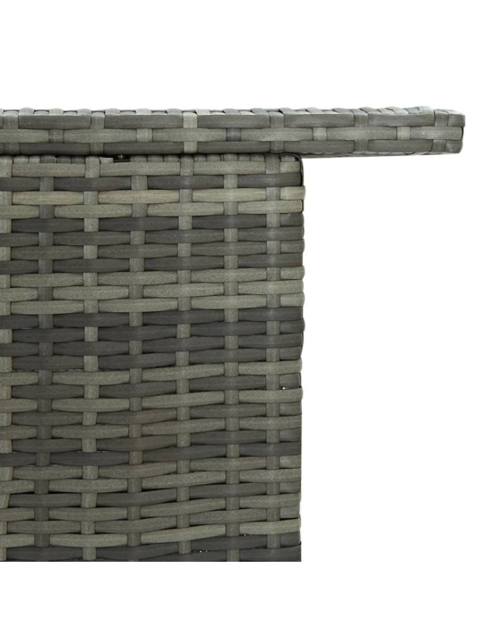 Zahradní barový stůl šedý 120 x 55 x 110 cm polyratan
