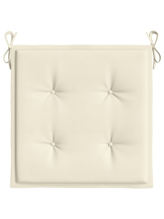 Podušky na zahradní židli 2 ks krémové 40x40x4 cm látka oxford