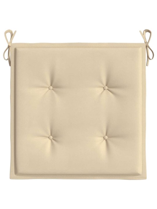 Podušky na zahradní židli 6 ks béžové 40x40x4 cm látka oxford
