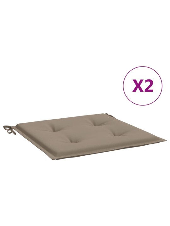 Podušky na zahradní židli 2 ks taupe 40x40x4 cm látka oxford