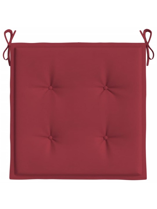 Podušky na zahradní židli 6 ks vínové 40x40x4 cm látka oxford