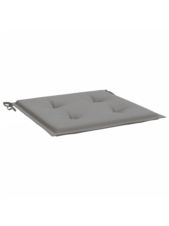 Podušky na zahradní židli 4 ks šedé 50 x 50 x 3 cm látka oxford