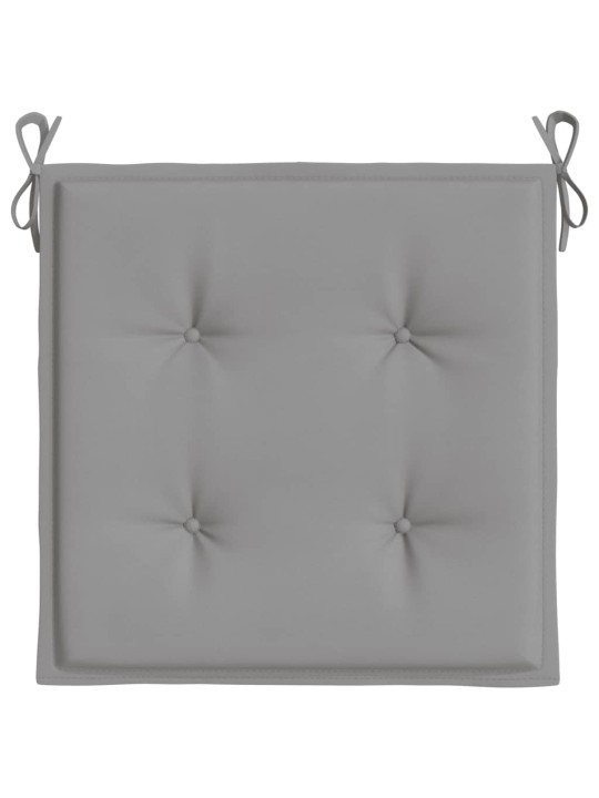 Podušky na zahradní židli 4 ks šedé 50 x 50 x 3 cm látka oxford