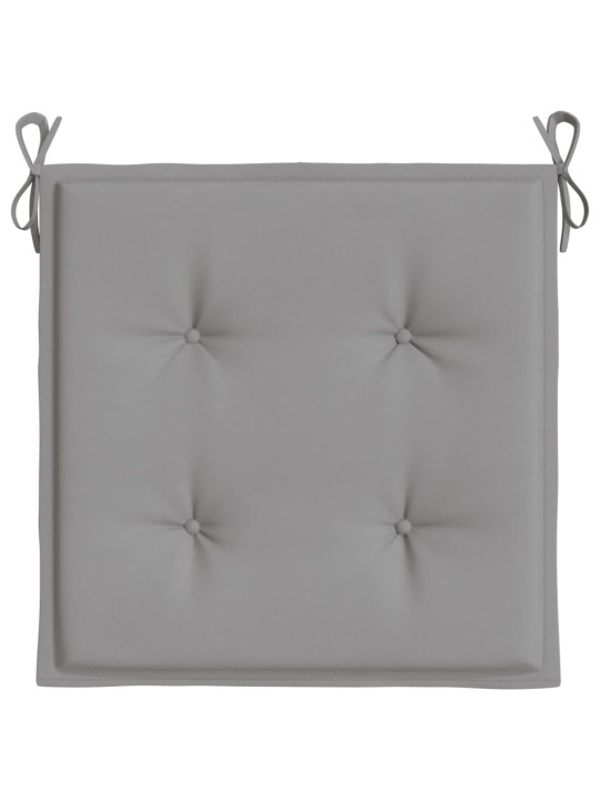 Podušky na zahradní židli 6 ks šedé 50 x 50 x 3 cm látka oxford