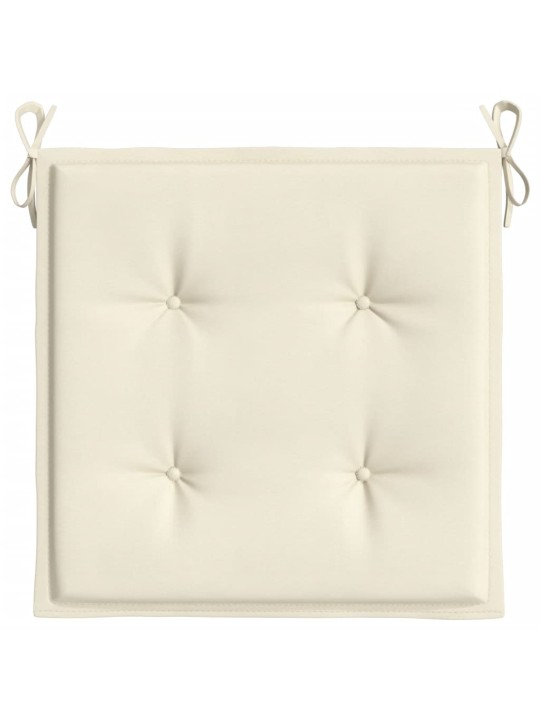 Podušky na zahradní židli 4 ks krémové 50x50x3 cm látka oxford