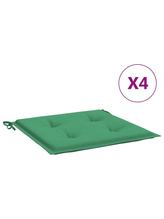 Podušky na zahradní židli 4 ks zelené 50x50x3 cm látka oxford