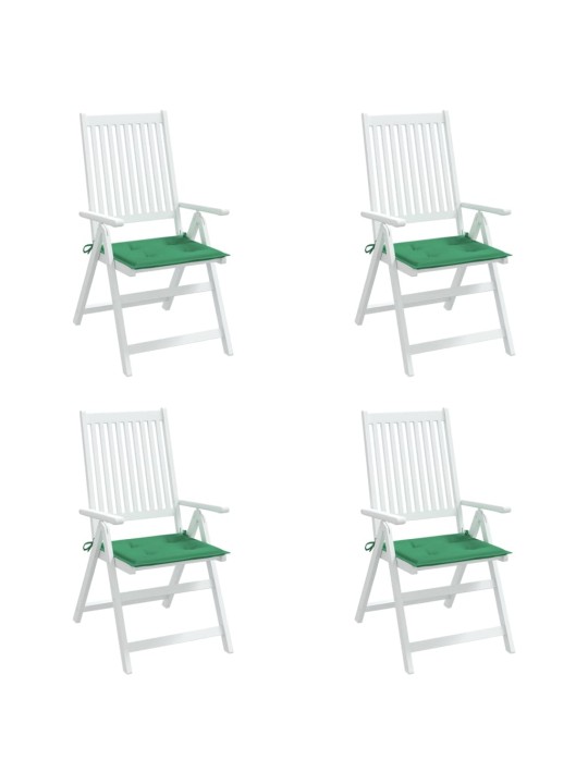 Podušky na zahradní židli 4 ks zelené 50x50x3 cm látka oxford
