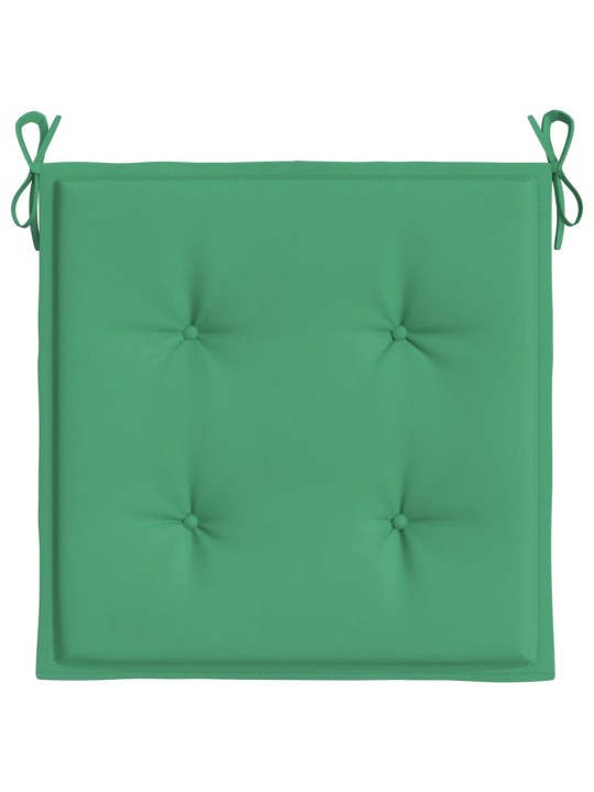 Podušky na zahradní židli 4 ks zelené 50x50x3 cm látka oxford