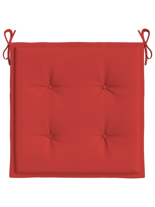 Podušky na zahradní židli 4 ks červené 50x50x4 cm látka oxford
