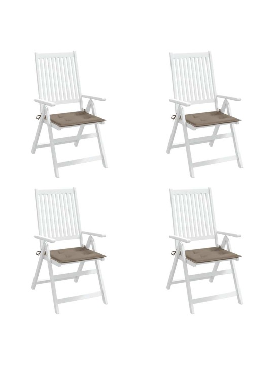 Podušky na zahradní židli 4 ks taupe 50x50x4 cm látka oxford