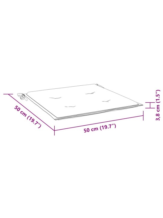 Podušky na zahradní židli 4 ks taupe 50x50x4 cm látka oxford