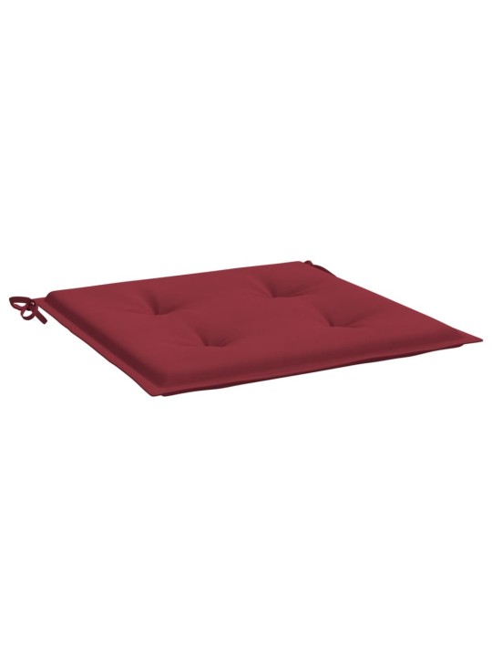 Podušky na zahradní židli 4 ks vínové 50x50x3 cm látka oxford