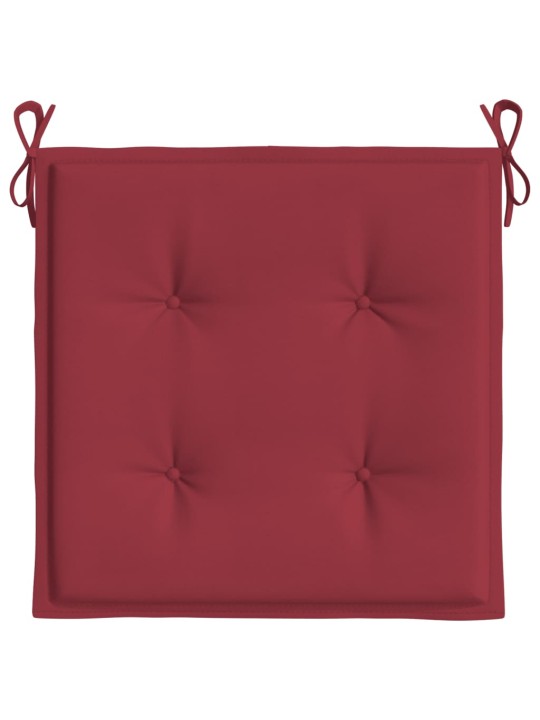 Podušky na zahradní židli 4 ks vínové 50x50x3 cm látka oxford