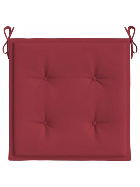 Podušky na zahradní židli 6 ks vínové 50x50x3 cm látka oxford