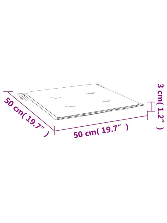 Podušky na zahradní židli 6 ks vínové 50x50x3 cm látka oxford