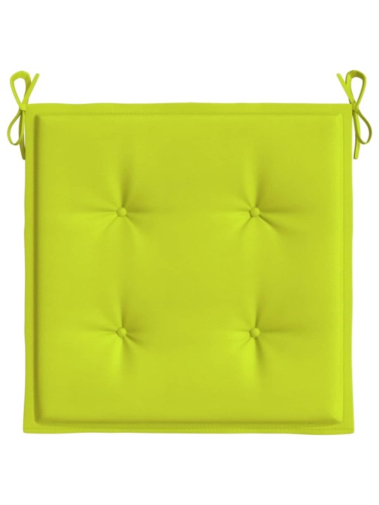 Podušky na zahradní židli 6 ks jasně zelené 50x50x3 cm oxford