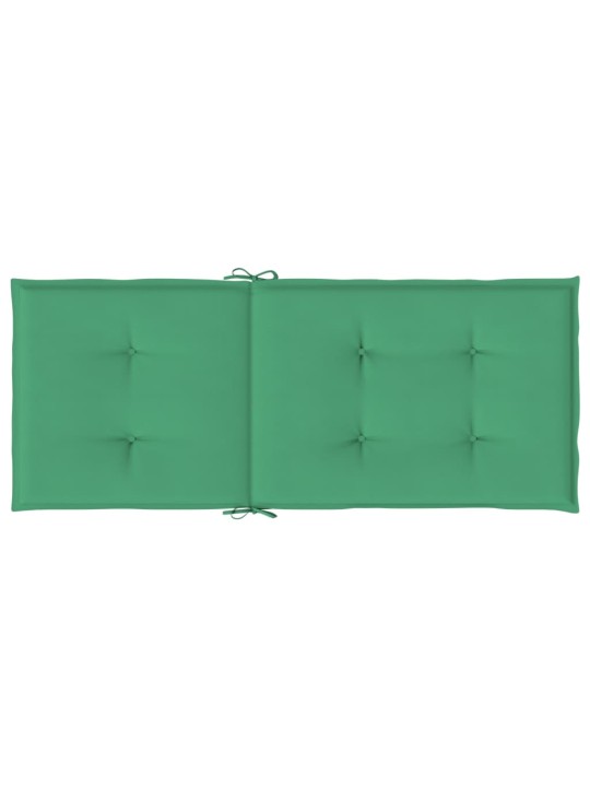 Podušky na židli vysoké opěradlo 6 ks zelené 120x50x3 cm textil