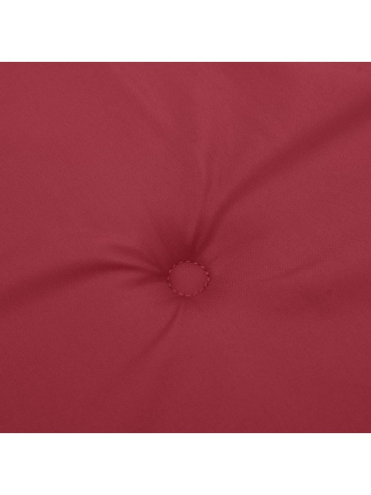 Podušky na židli vysoké opěradlo 2 ks vínové 120x50x3 cm textil