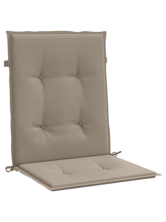Podušky na židli nízké opěradlo 6 ks taupe 100x50x3 cm oxford
