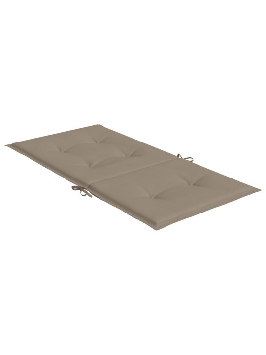 Podušky na židli nízké opěradlo 6 ks taupe 100x50x3 cm oxford