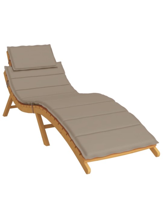 Poduška na lehátko taupe 186x58x4 cm oxfordská látka