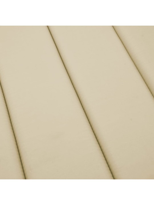 Poduška na lehátko béžová 200 x 50 x 3 cm oxfordská látka