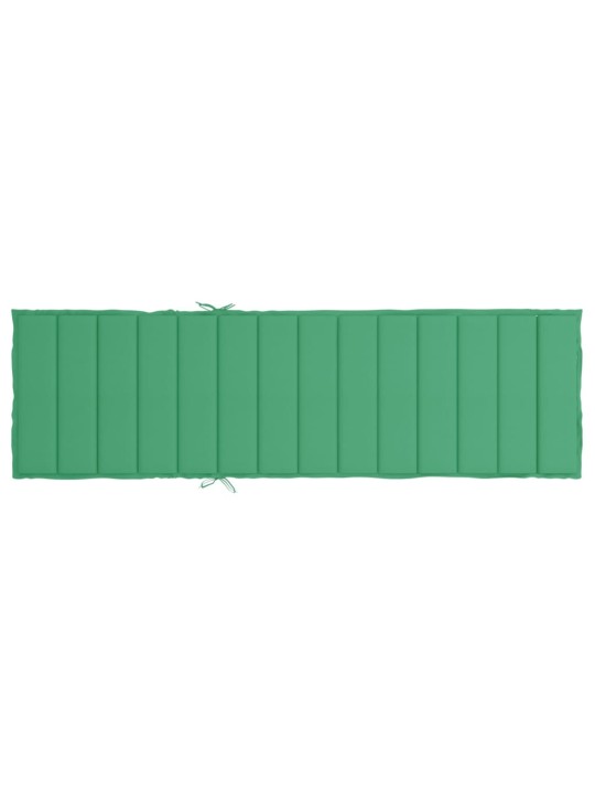 Poduška na lehátko zelená 200 x 50 x 3 cm oxfordská látka
