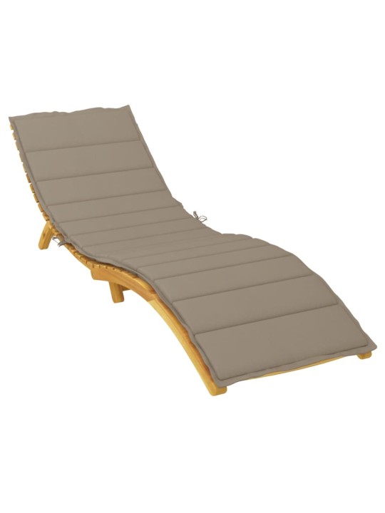 Poduška na lehátko taupe 200 x 50 x 3 cm oxfordská látka