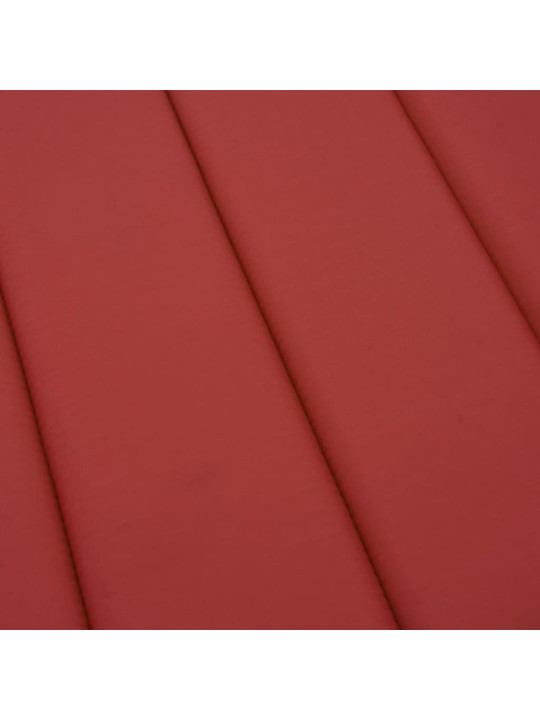 Poduška na lehátko červená 200 x 60 x 3 cm oxfordská látka