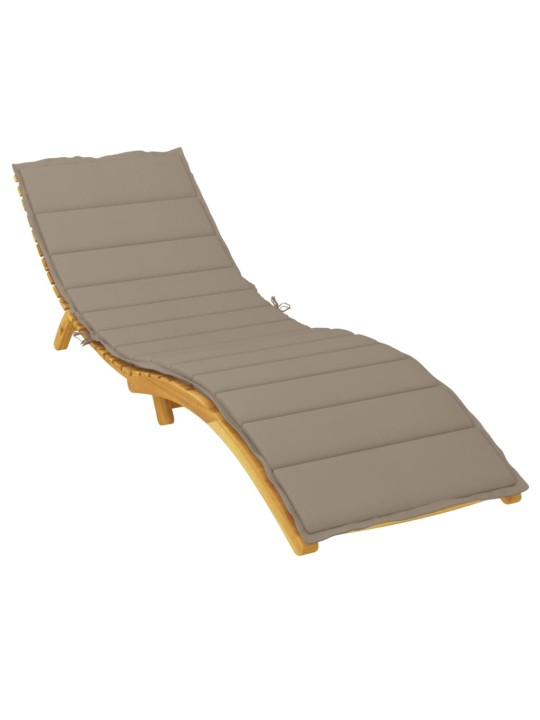 Poduška na lehátko taupe 200 x 60 x 3 cm oxfordská látka