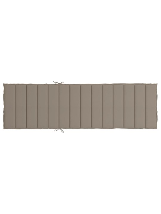 Poduška na lehátko taupe 200 x 60 x 3 cm oxfordská látka