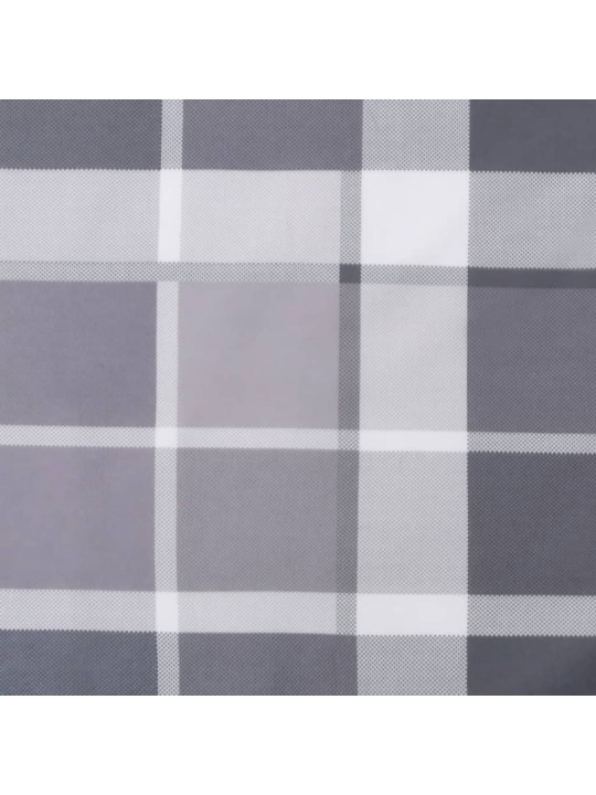 Poduška na lehátko šedá károvaná 200x60x3 cm oxfordská látka