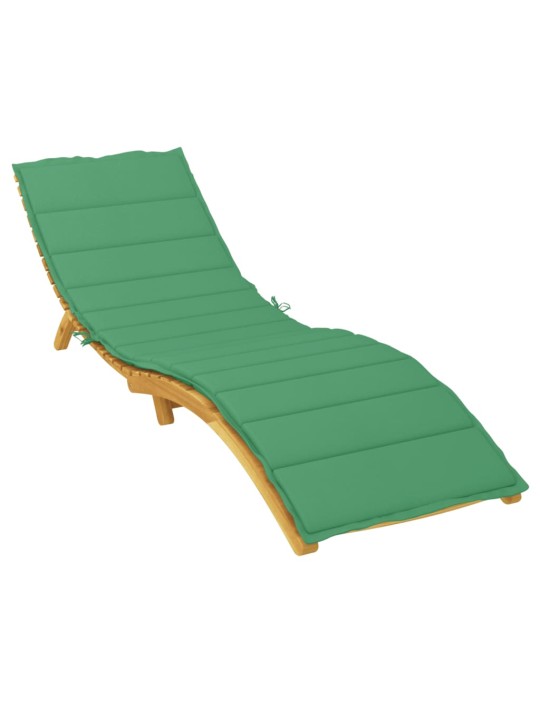 Poduška na lehátko zelená 200 x 70 x 3 cm oxfordská látka