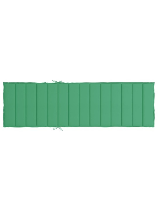 Poduška na lehátko zelená 200 x 70 x 3 cm oxfordská látka