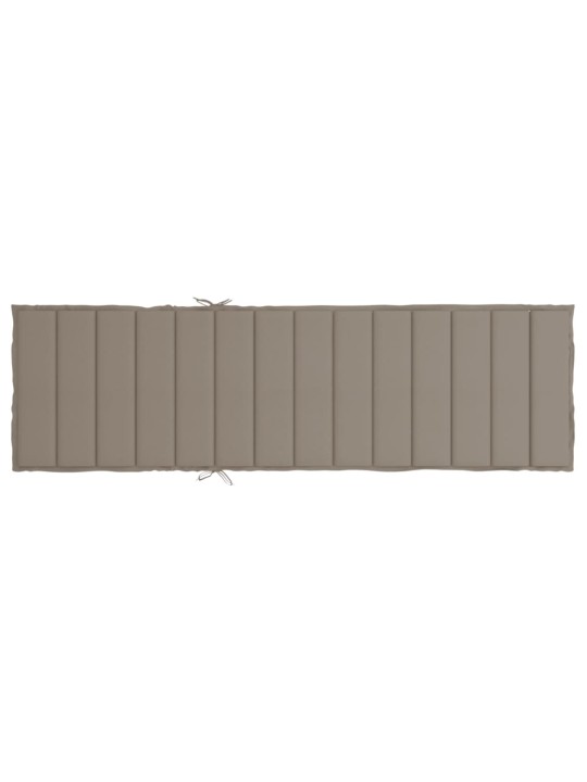 Poduška na lehátko taupe 200 x 70 x 3 cm oxfordská látka