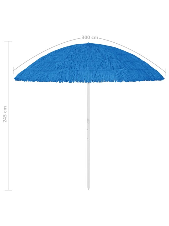 Plážový slunečník Hawaii modrý 300 cm