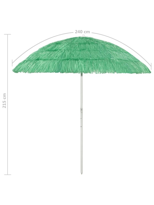 Plážový slunečník Hawaii zelený 240 cm