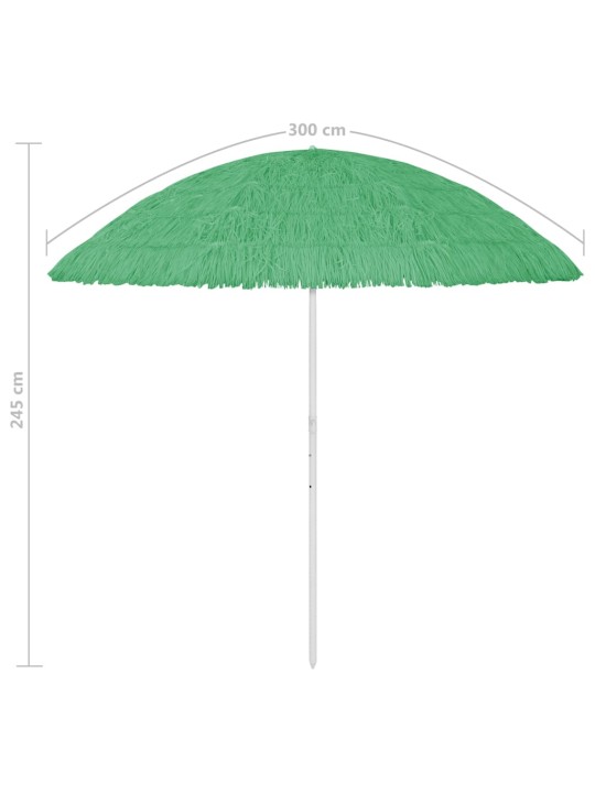 Plážový slunečník Hawaii zelený 300 cm