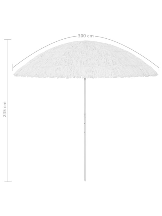 Plážový slunečník Hawaii bílý 300 cm