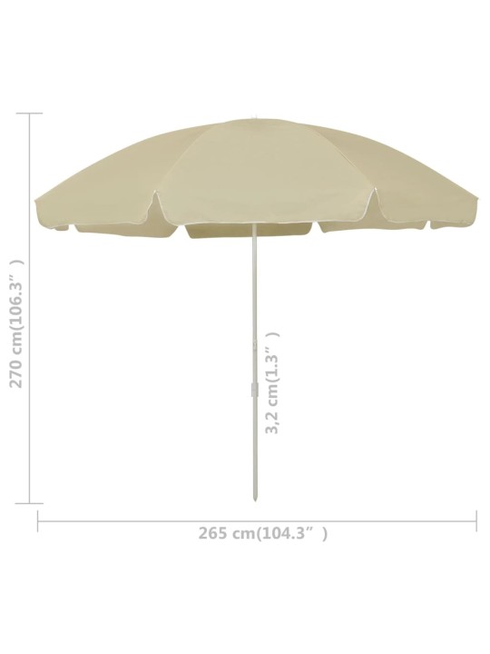 Plážový slunečník pískově žlutý 300 cm