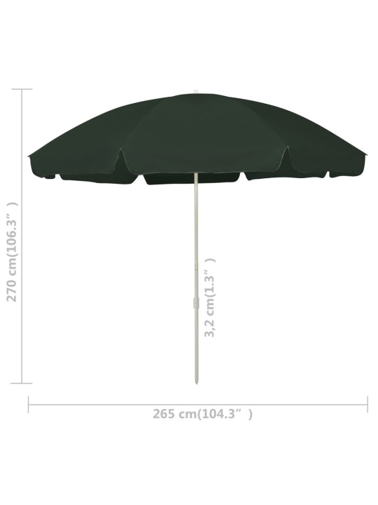 Plážový slunečník zelený 300 cm