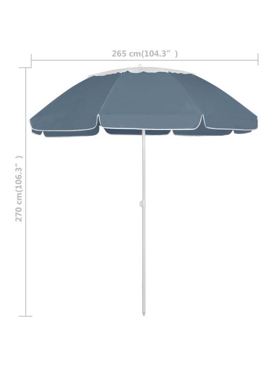 Plážový slunečník modrý 300 cm