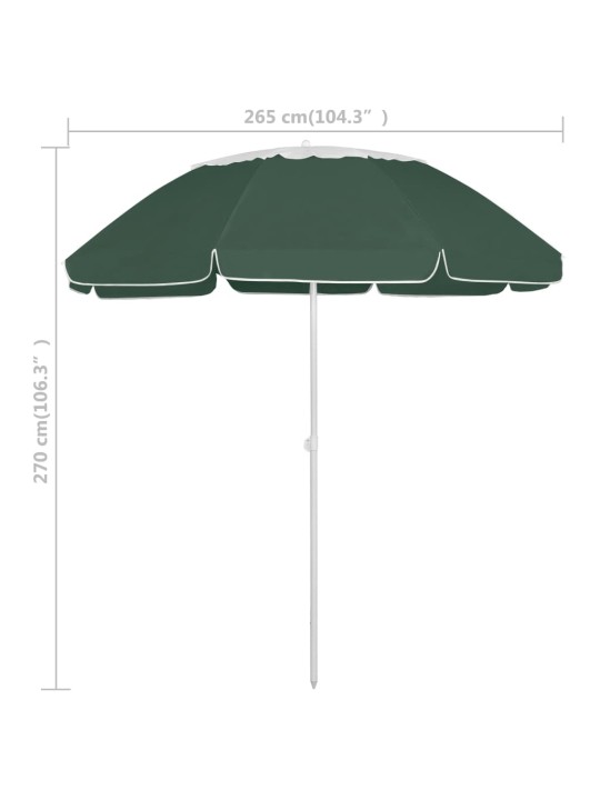 Plážový slunečník zelený 300 cm